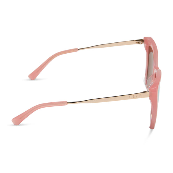 becky ii - peach + cherry blossom mirror sunglasses 3