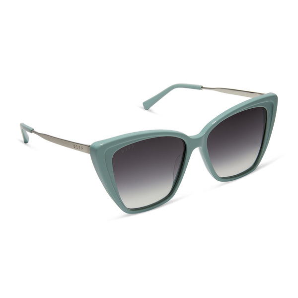 becky ii - steel teal + grey gradient sunglasses 2