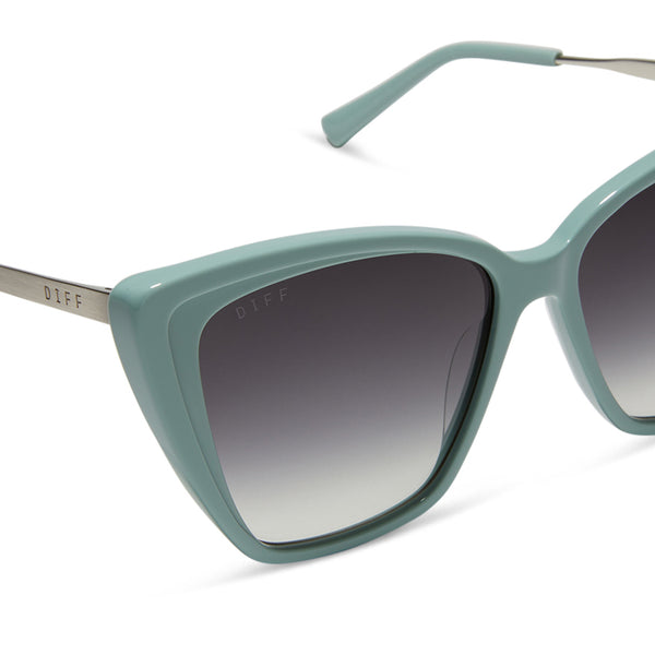 becky ii - steel teal + grey gradient sunglasses 4