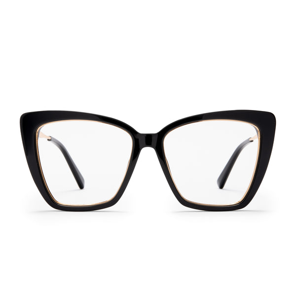 becky iv - black + prescription glasses