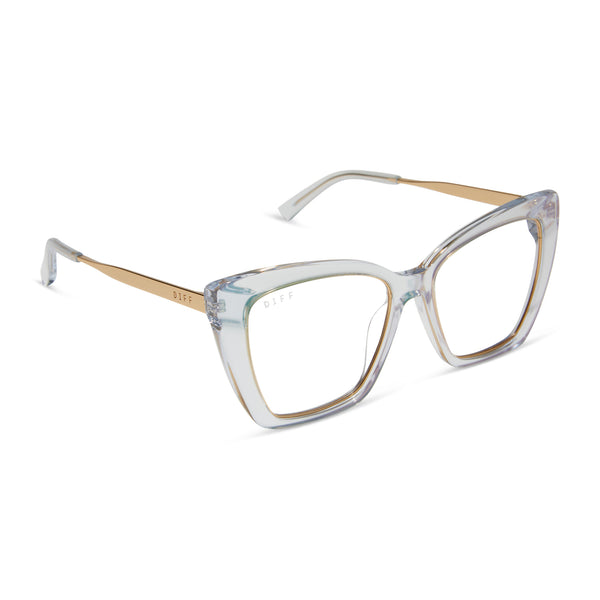 becky iv xs - opalescent turquoise + prescription glasses 2