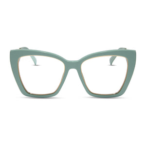 BECKY IV XS - STEEL TEAL + PRESCRIPTION GLASSES