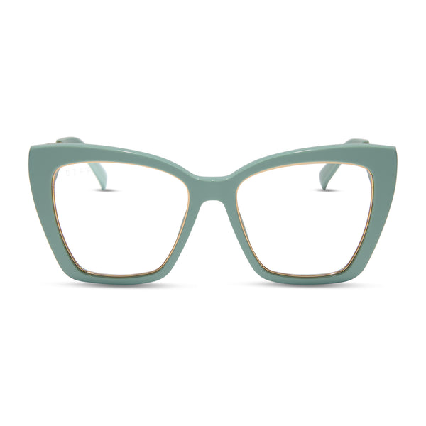 becky iv xs - steel teal + prescription glasses 0