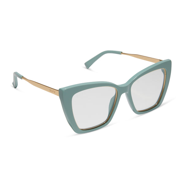 becky iv xs - steel teal + prescription glasses 2