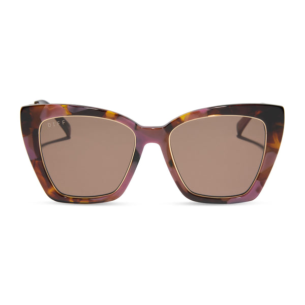 Becky IV XS Cat Eye Sunglasses | Torino Tortoise & Brown | DIFF