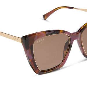 Becky IV XS Cat Eye Sunglasses | Torino Tortoise & Brown | DIFF