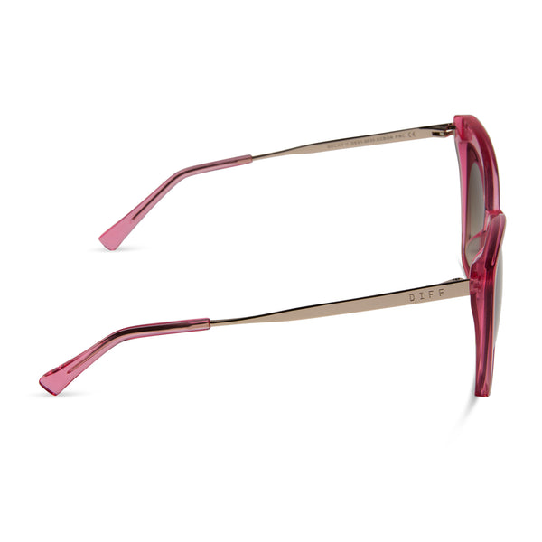 becky ii - candy pink crystal + brown gradient sunglasses 3