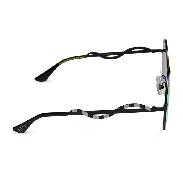 beetlejuice™ - beetlejuice + black + lime green mirror sunglasses 3
