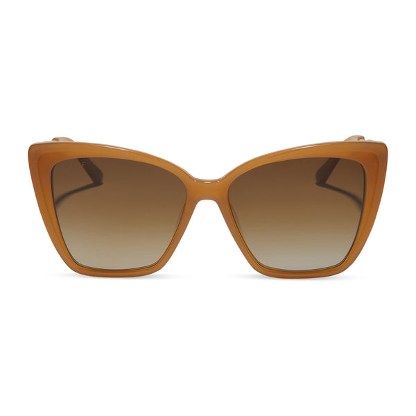 becky ii - salted caramel + brown gradient + polarized sunglasses