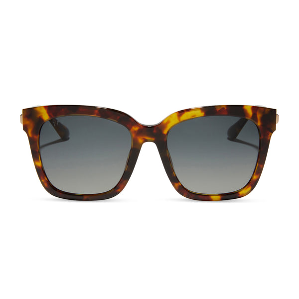 bella - amber tortoise + steel gradient + polarized sunglasses