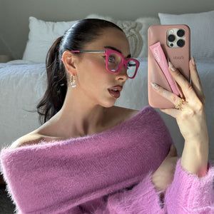 Brille pink XSサイズ remi Bella XS Square Glasses | Bright Pink | DIFF Eyewear
