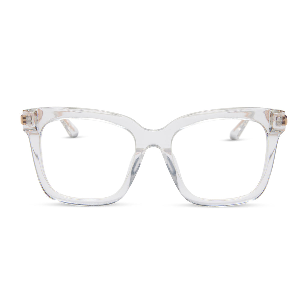 BELLA - CLEAR CRYSTAL + GOLD + GLASSES