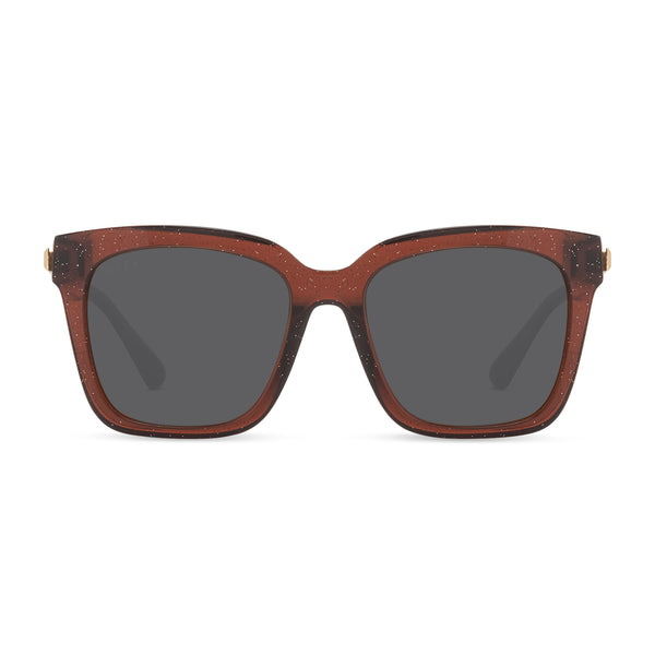 bella - festive chestnut + grey sunglasses