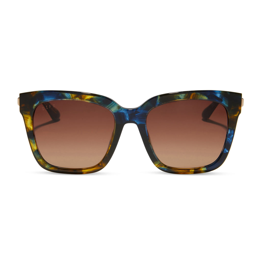 Bella Square Sunglasses | Glacial Tort & Brown Gradient | DIFF Eyewear