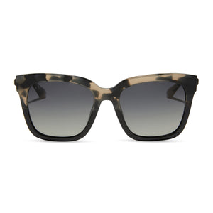 diff eyewear bella Women's Square Sunglasses - Bella Grey Fade front view