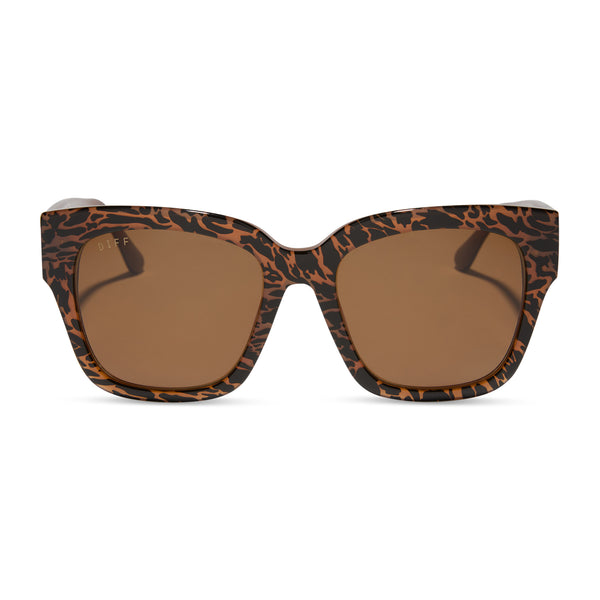 bella ii - animal + brown sunglasses