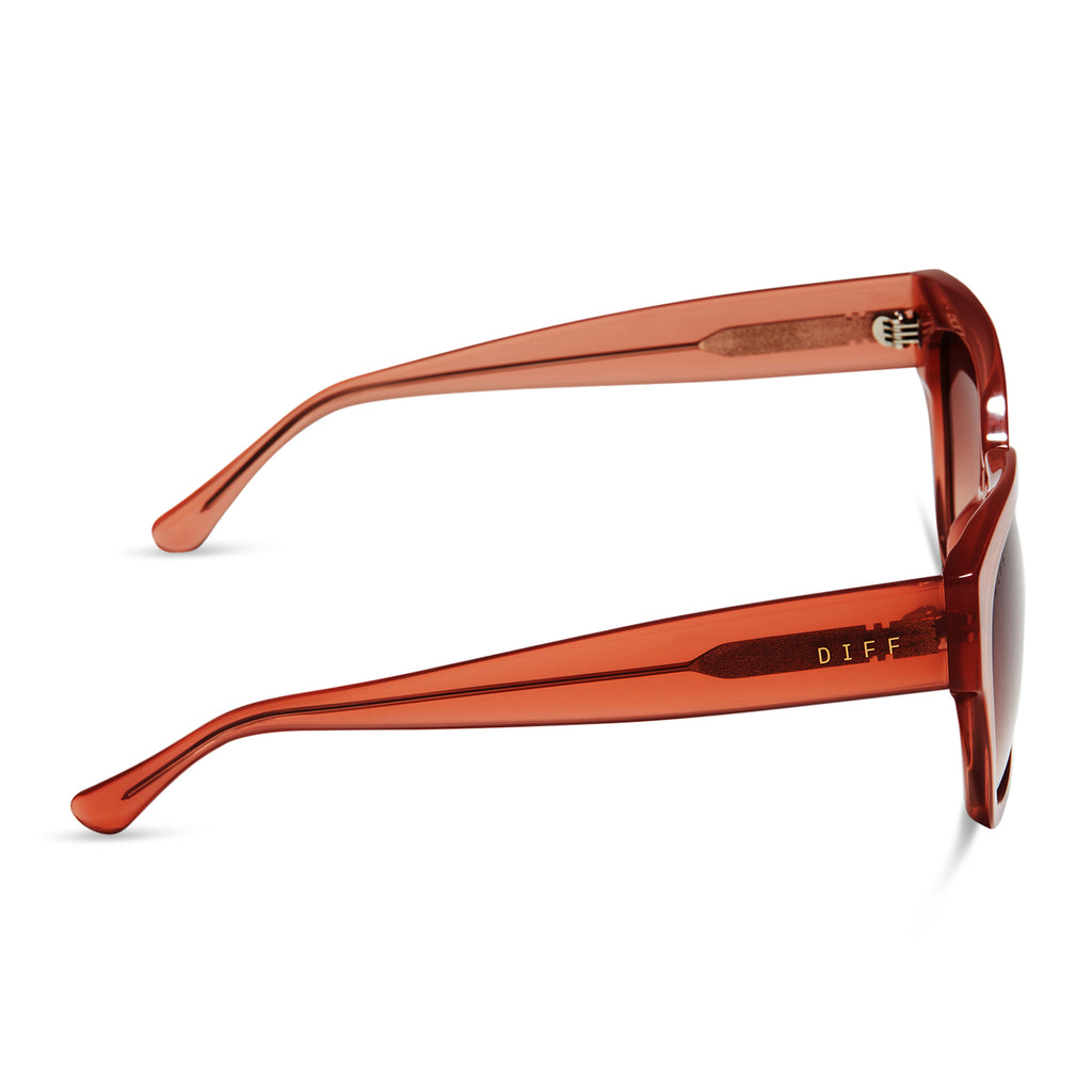 Bella II Square Sunglasses Dusky Mauve & Dusk Gradient DIFF Eyewear