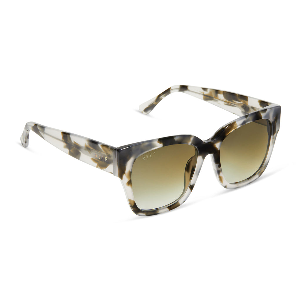 Bella II Square Sunglasses Kombu & Olive Gradient Polarized DIFF Eyewear