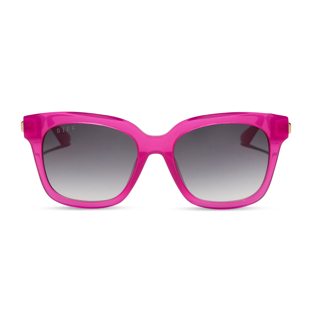 BELLA XS - BRIGHT TULIP + GOLD + GREY GRADIENT SUNGLASSES
