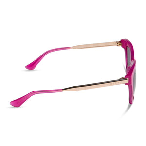 Bella XS Square Sunglasses | Bright Tulip & Grey Gradient | DIFF