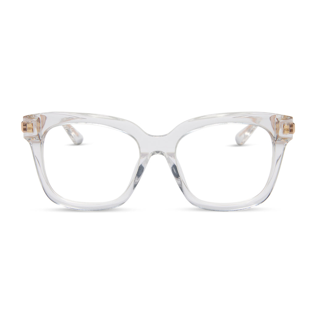 BELLA XS - CLEAR CRYSTAL + GOLD + GLASSES
