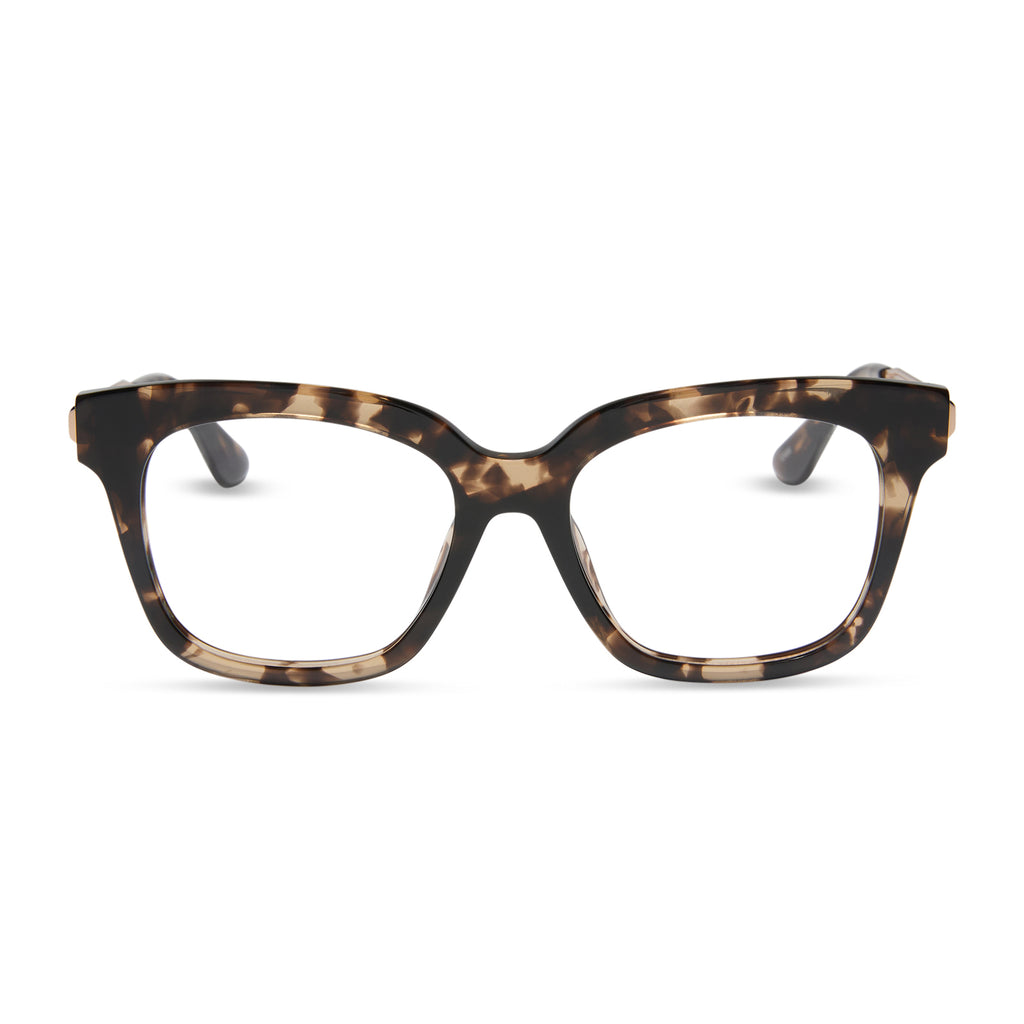 Bella XS Square Blue Light Glasses | Espresso Tortoise | DIFF Eyewear