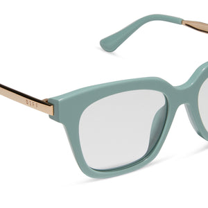 BELLA XS - STEEL TEAL + CLEAR GLASSES