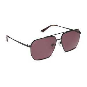 BERKELY - BLACK + DARK CHERRY SUNGLASSES