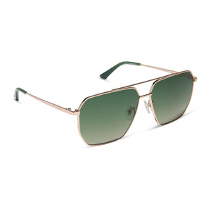 Berkely Navigator Sunglasses | Gold & Green Gradient | DIFF Eyewear