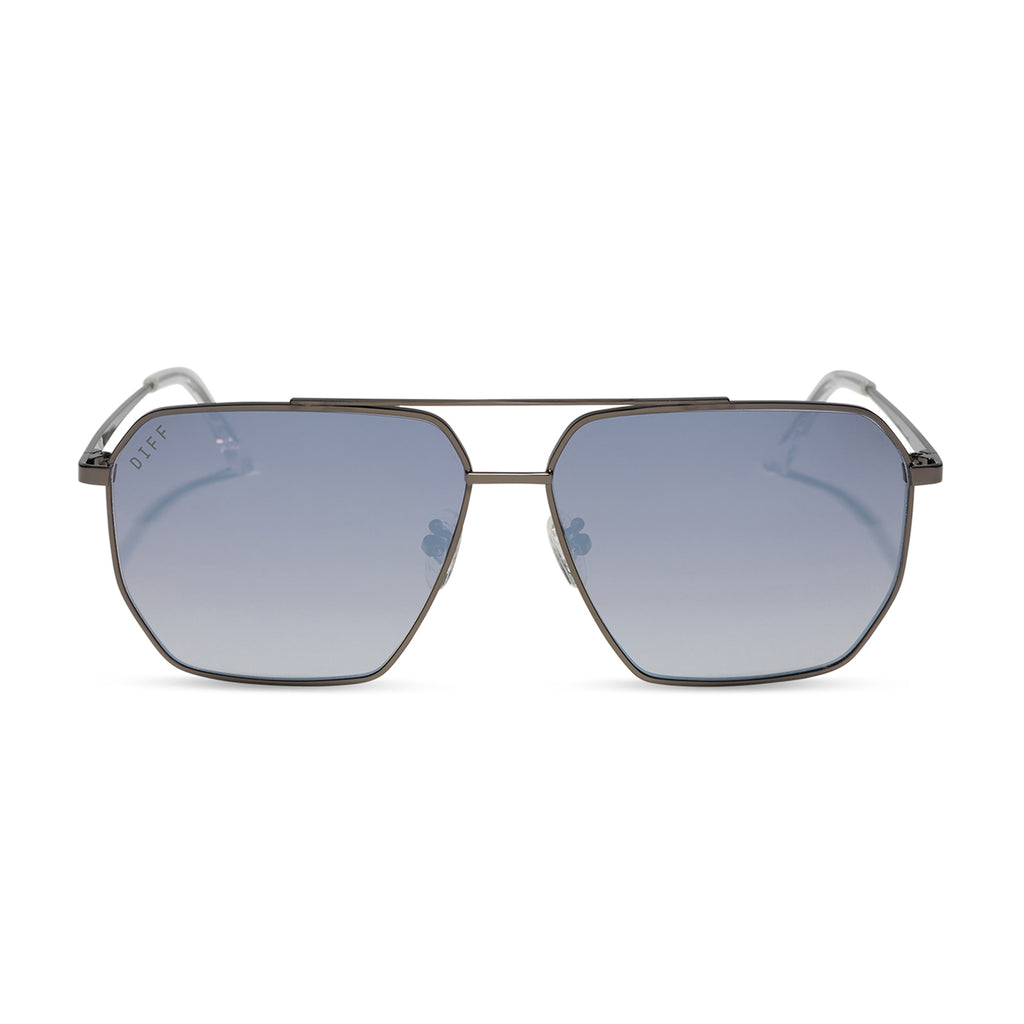 BERKELY - GUNMETAL + SLATE GRADIENT FLASH + POLARIZED SUNGLASSES
