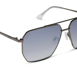 Berkely Navigator Sunglasses | Gunmetal & Slate Flash | DIFF Eyewear