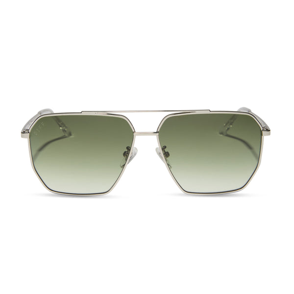 Gia 62mm Oversize Square Sunglasses/cool matcha cool matcha mirror sunglasses Imani Shield Sunglasses | Gold & Cool Matcha Mirror | DIFF  main image 4