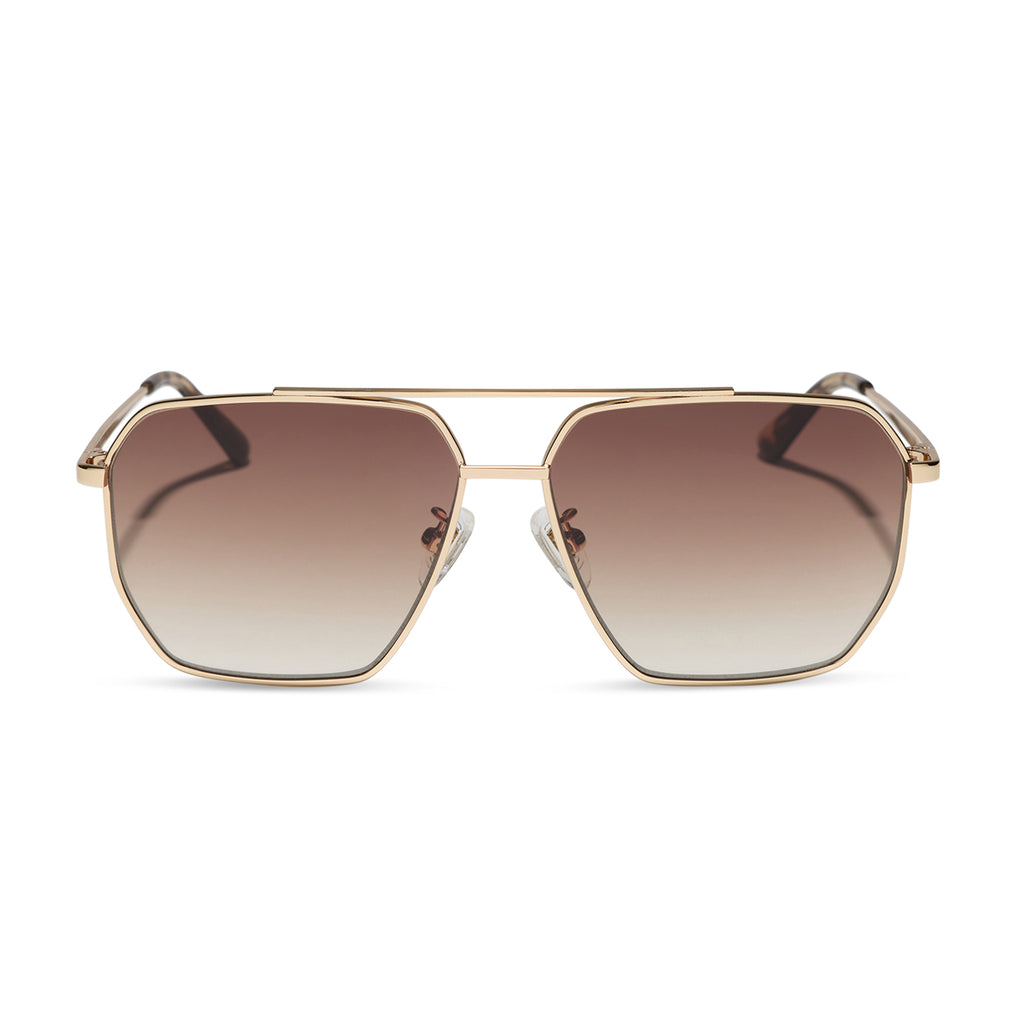 BERKELY XS - GOLD + BROWN GRADIENT + POLARIZED SUNGLASSES