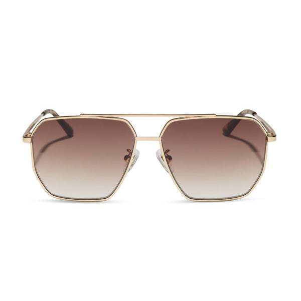 その他 b1r2s05h04y Berkely XS Navigator Sunglasses | Gold & Brown Gradient | DIFF Eyewear