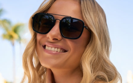 Vera Square Sunglasses | Cream Tortoise & Pink Rush Mirror