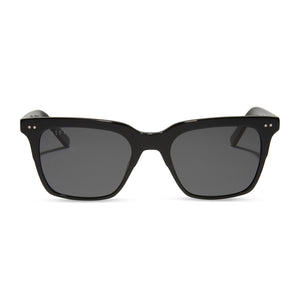 Billie sunglasses with black frame and grey polarized lens-front view