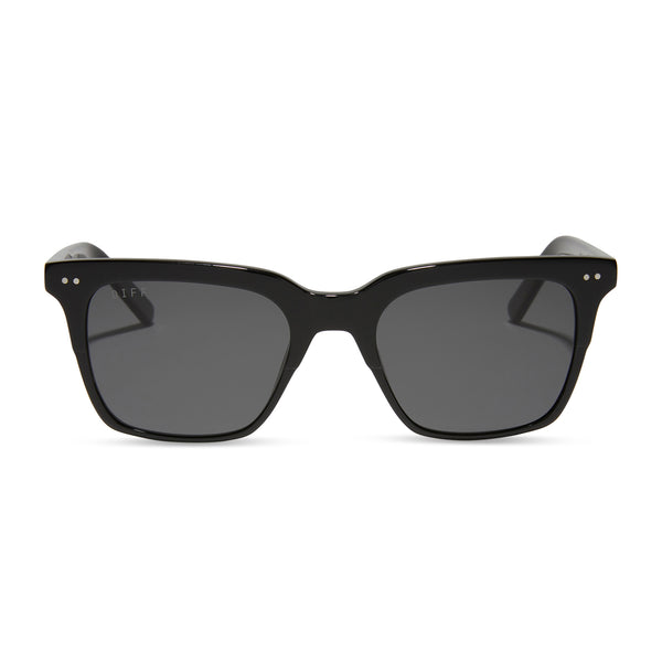 billie - black + grey + polarized sunglasses