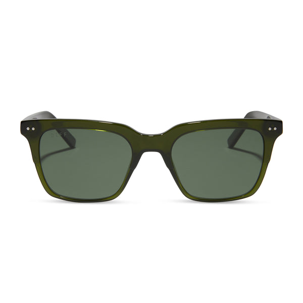 billie - dark olive crystal + g15 + polarized sunglasses