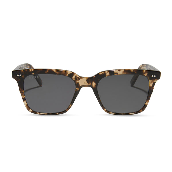 Billie Square Sunglasses | Black & Grey Polarized Lenses  display picture 2