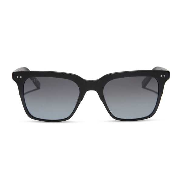 Billie Square Sunglasses | Black & Grey Polarized Lenses  display picture 1