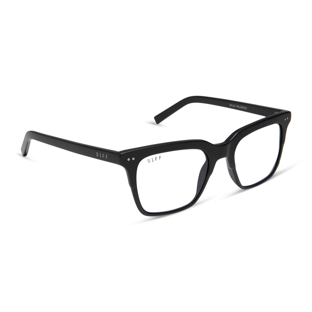 Billie Square Glasses | Matte Black | DIFF Eyewear