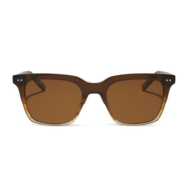 billie - whiskey fade + brown + polarized sunglasses
