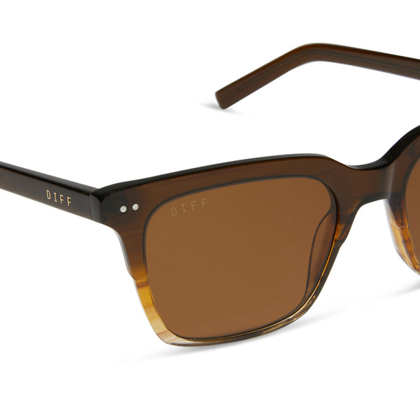 billie - whiskey fade + brown + polarized sunglasses 5