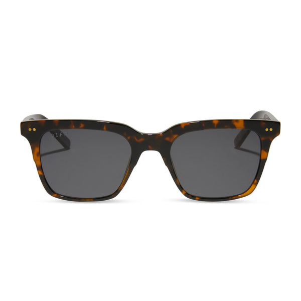 billie - shadow tortoise + grey polarized sunglasses