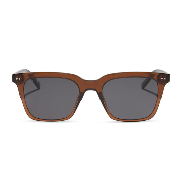 Billie Square Sunglasses | Brown & Grey Polarized Lenses | DIFF