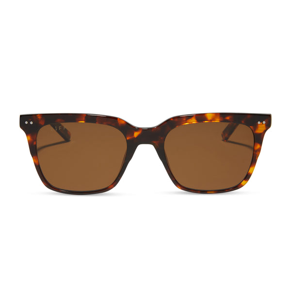 billie xl - rich tortoise + brown + polarized sunglasses