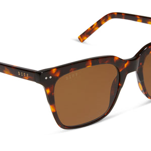 Billie XL Square Sunglasses | Rich Tortoise & Brown  display picture 1
