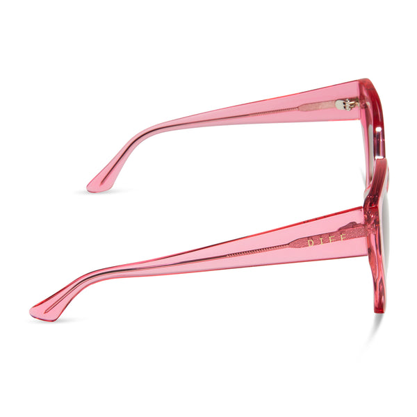 blaire - candy pink crystal + brown gradient sunglasses 3