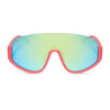 Color swatch for blazer - rose gold + peach mirror + polarized sunglasses