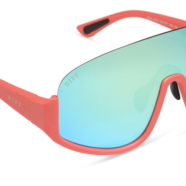 blazer - coral + turquoise ice mirror + polarized sunglasses 4